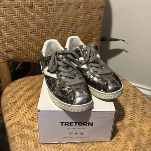 Silver Sequin Tretorn Tennis Shoes